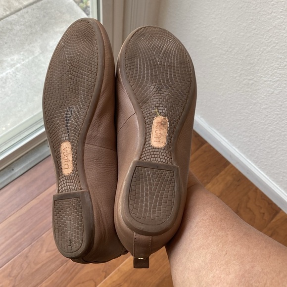 Lucca Lane Women's Bayla Leather Slip On Tan Flat Ballet Casual Shoes Sz 9 - Picture 5 of 7